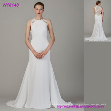Personalizar High-End Real vestido de noiva até o chão vestido de noiva a linha para casamento